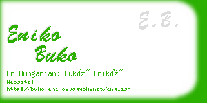 eniko buko business card